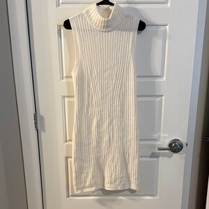 Banana Republic White Sleeveless Midi Dress
